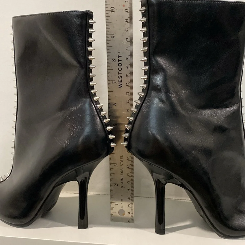 Zara Studded Heeled Ankle Boots studs Spiked Size 36 NEW - Picture 11 of 16